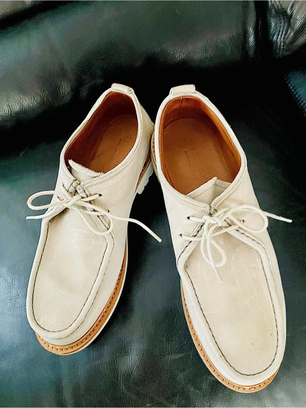 Heschung Pablo Easy Beige Suede Shoes Men’s 10.5 Made in France. Barneys